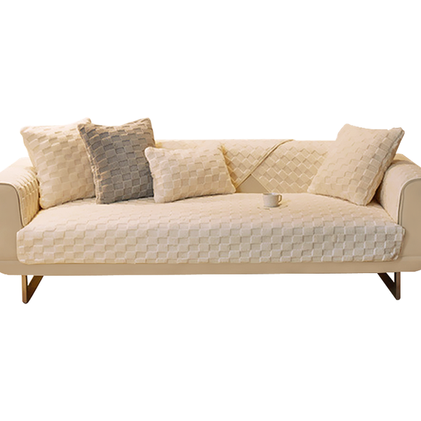 Sofa Towel Super Soft Off White Velvet Plush Non Slip Sectional Covers Slipcovers