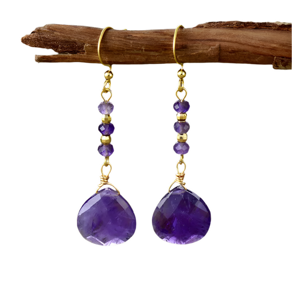 Natural Stone Bead Shape Earrings