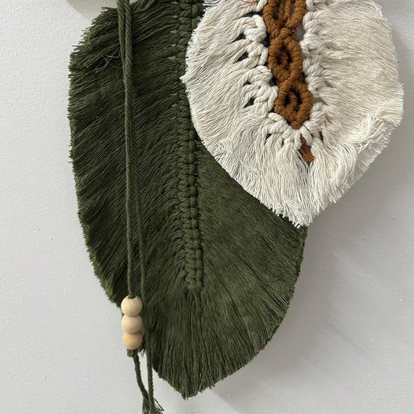 Bohemian Leaf Weaving Wall Hanging Handmade Decoration For Living Room Tapestry Bedroom Tapestries