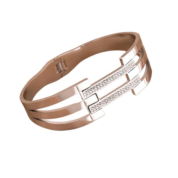 Hollow Out Bracelet Stainless Steel Female Style Geometric Circle Handpiece Bracelets