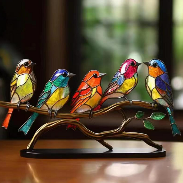 Birds On Branch Desktop Ornaments Home Decor For Bedroom Living Room And Sculptures & Figurines