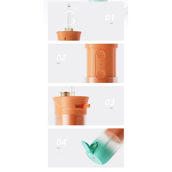 200Ml Portable Oral Irrigator Teeth Cleaner 3 Modes Usb Rechargeable Dental Water Jet Flosser Air & Water Flossers
