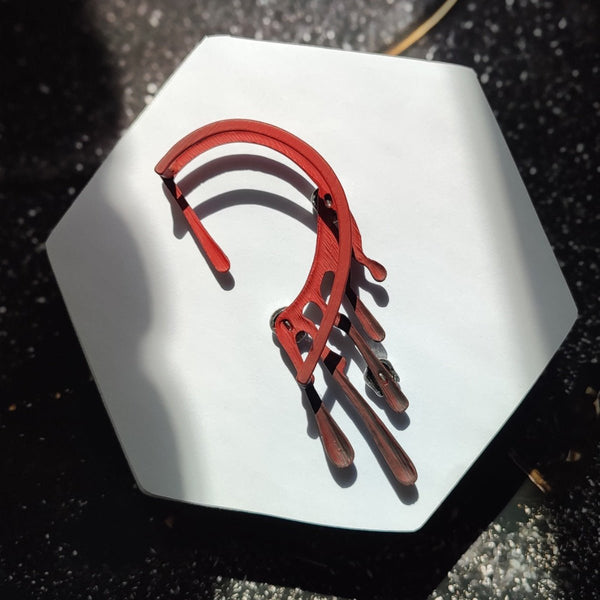 Veile Studios Halloween Exaggerated Lava Retro Wine Red Cold Style Earrings