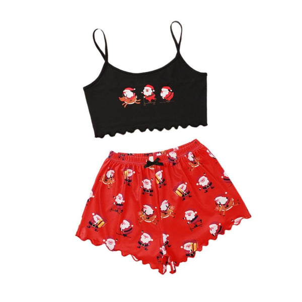 Womens Spaghetti Straps Sleeveless Pajamas For Casual Home Use And Relaxation Sleepwear