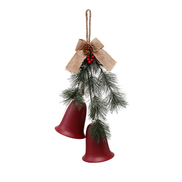 Christmas Bell Ornament Diy Indoor Door Window Wall Decoration Pine Needle Hanging Seasonal Decorations
