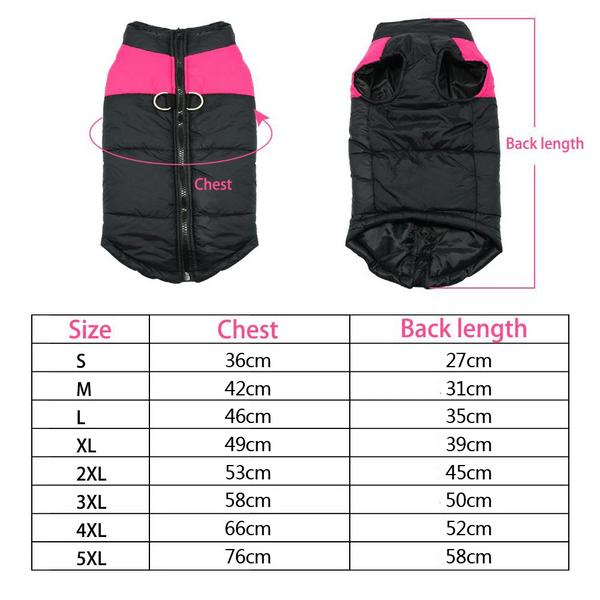 Waterproof Pet Dog Puppy Vest Jacket Winter Warm Clothes Padded Zipper Coat For Small Medium Large Dogs Dog Clothing & Shoes