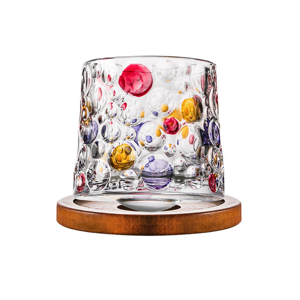 Hand Drawn Rotating Glass Cups Multiple Purpose Whiskey Glasses Glassware & Drinkware