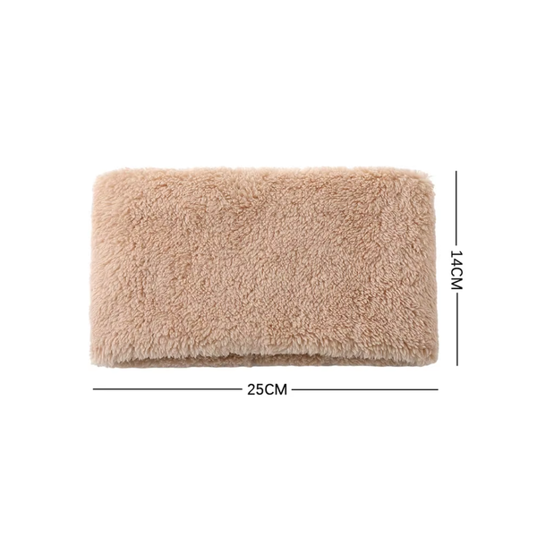 Winter Velvet Snood Thick Single Circle Plus Fleece Solid Colour Scarf Scarves