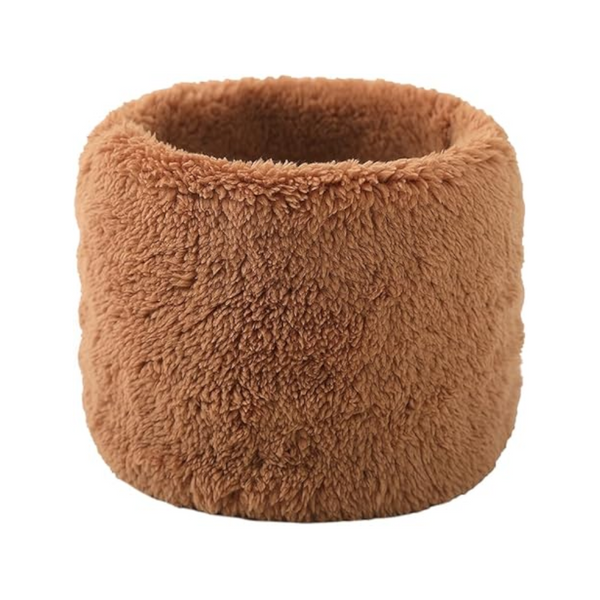 Winter Velvet Snood Thick Single Circle Plus Fleece Solid Colour Scarf Scarves