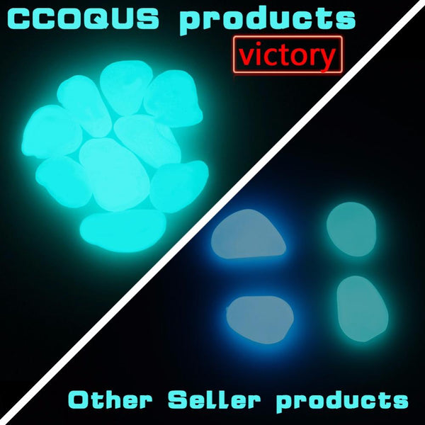 100Pcs Glow In The Dark Luminescent Garden Pebbles Glowing Stones Rocks Pebbles Stones & Step Stones