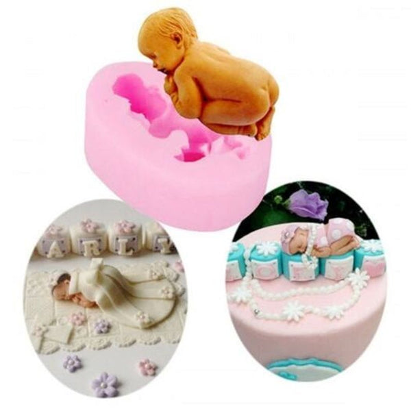 Little One Shape Silicone Cake Mould Pink Sugarcraft & Chocolate Moulds