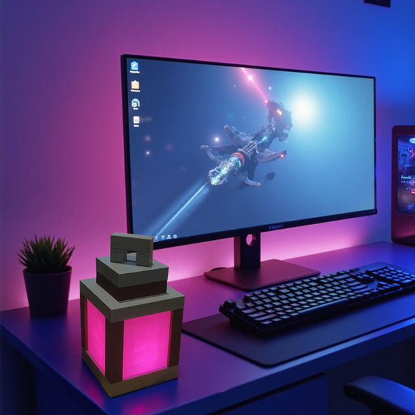 Pixel Wall Night Light Usb Hanging Torch Bedroom Gaming Kids Room Decor Night Lights