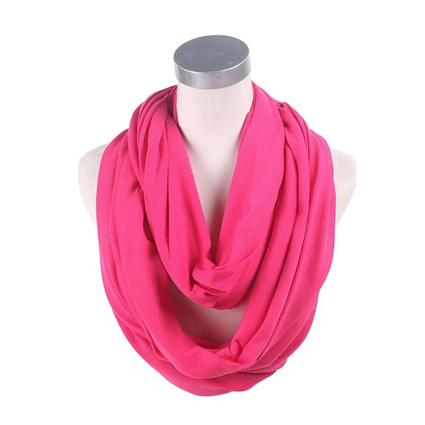 Soft Light Weight Infinity Scarf With Solid Colors Jersey Knit Loop Ring Circle New Scarves & Wraps