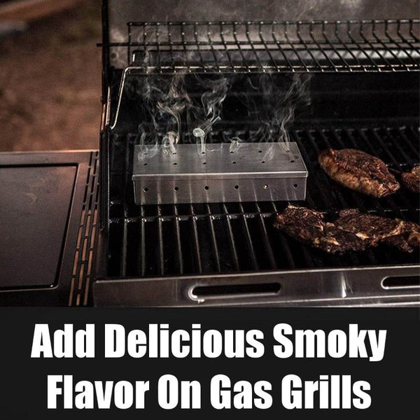 8.8 Inch Stainless Steel Wood Chips Box Outdoor Camping Traveling Bbq Accessories Barbecue Accessories