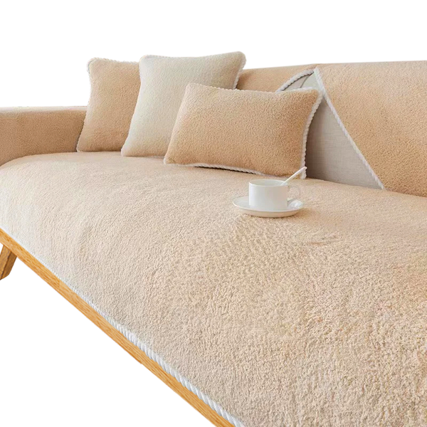Sofa Towel Velvet Light Coffee Cover For Living Room Sectional Shape Non Slip Couch Slipcovers