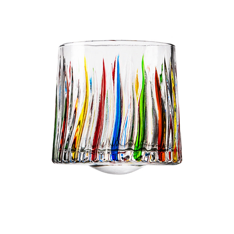 Hand Drawn Rotating Glass Cups Multiple Purpose Whiskey Glasses Glassware & Drinkware