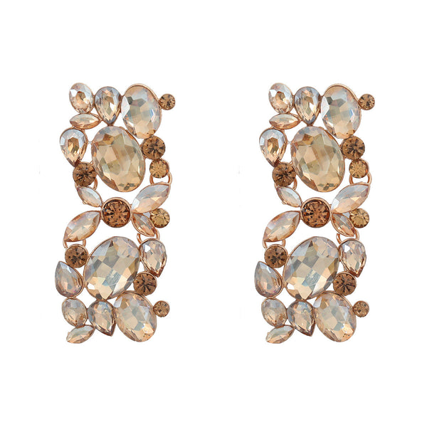 Veile Studios Full Diamond Square Women's Alloy Inlaid Exaggerated Earrings