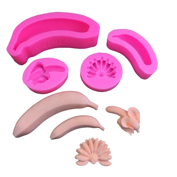 A 3D Banana Mousse Cake With Jelly Pudding Baked And Decorated Using Silicone Molds Sugarcraft & Chocolate Moulds