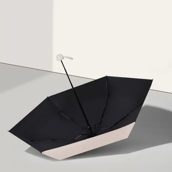 New Anti Uv Enlarged Dual Purpose Sun Umbrella Small Sunscreen Black Rubber Parasol Parag Mini Capsule Umbrellas