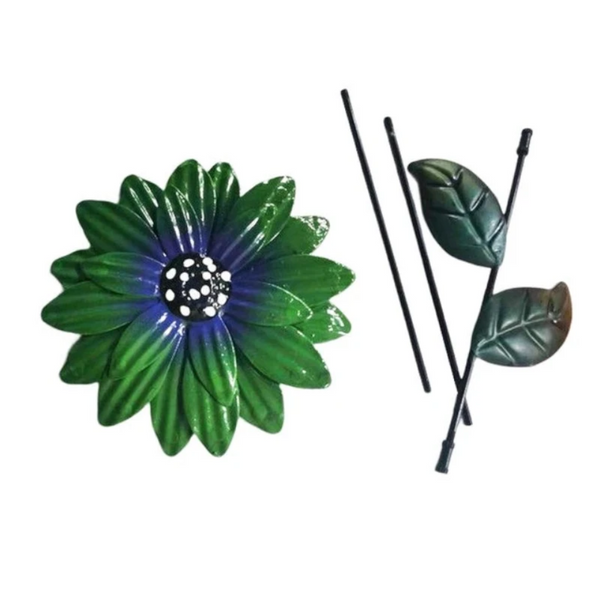 1Pc 8 Colors Metal Flowers Garden Stakes Indoor Outdoor Crafts Rustproof Iron Yard Art Lawn Decoration Lawn Stakes