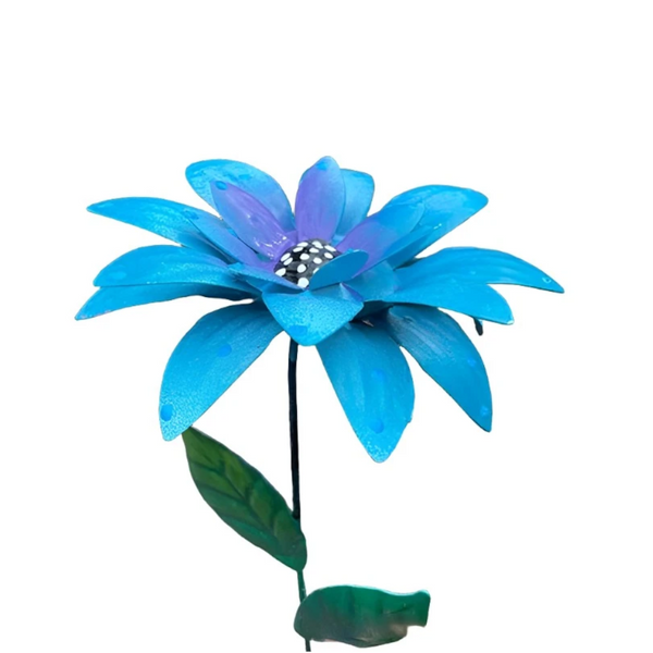 1Pc 8 Colors Metal Flowers Garden Stakes Indoor Outdoor Crafts Rustproof Iron Yard Art Lawn Decoration Lawn Stakes