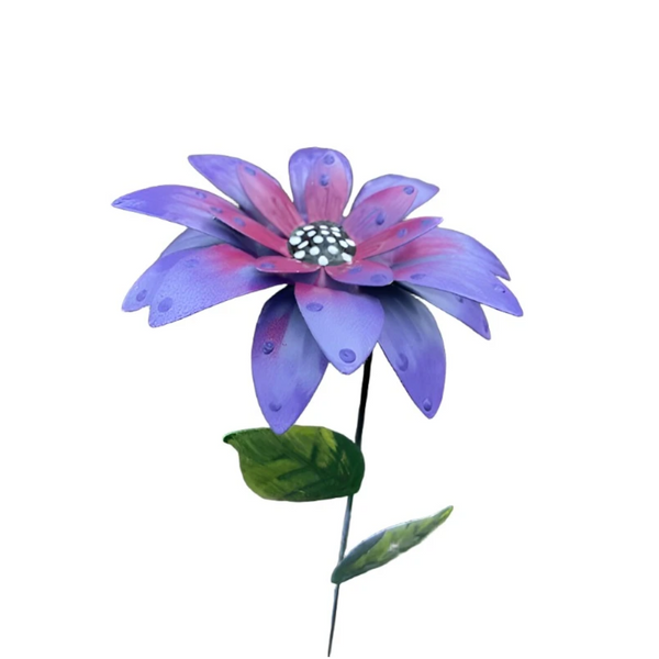 1Pc 8 Colors Metal Flowers Garden Stakes Indoor Outdoor Crafts Rustproof Iron Yard Art Lawn Decoration Lawn Stakes