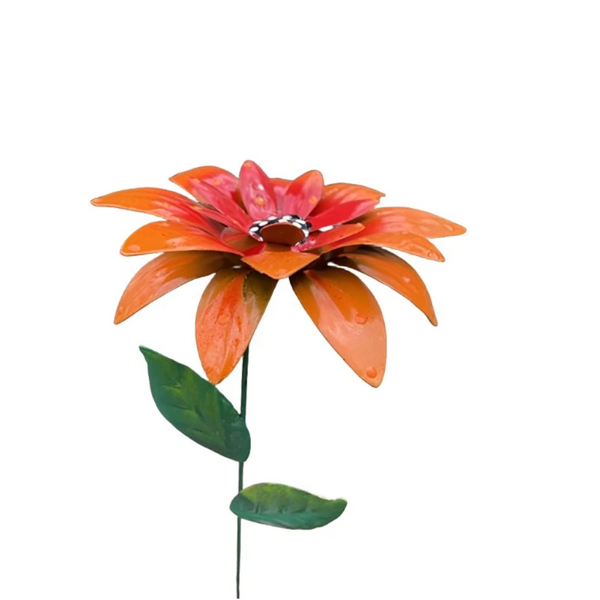 1Pc 8 Colors Metal Flowers Garden Stakes Indoor Outdoor Crafts Rustproof Iron Yard Art Lawn Decoration Lawn Stakes