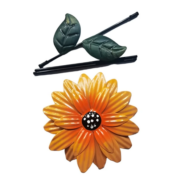 1Pc 8 Colors Metal Flowers Garden Stakes Indoor Outdoor Crafts Rustproof Iron Yard Art Lawn Decoration Lawn Stakes