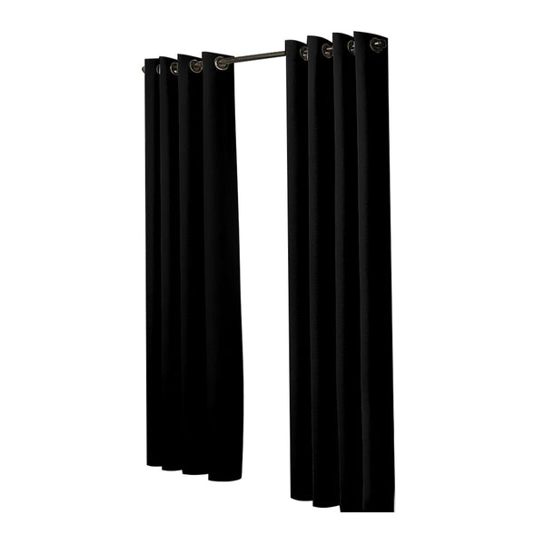 2X Blockout Curtains Panels 3 Layers Black 132 160Cm Curtains & Drapes