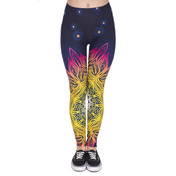 Mandala Colourful High Waist Yoga Pants Women Printed Leggings