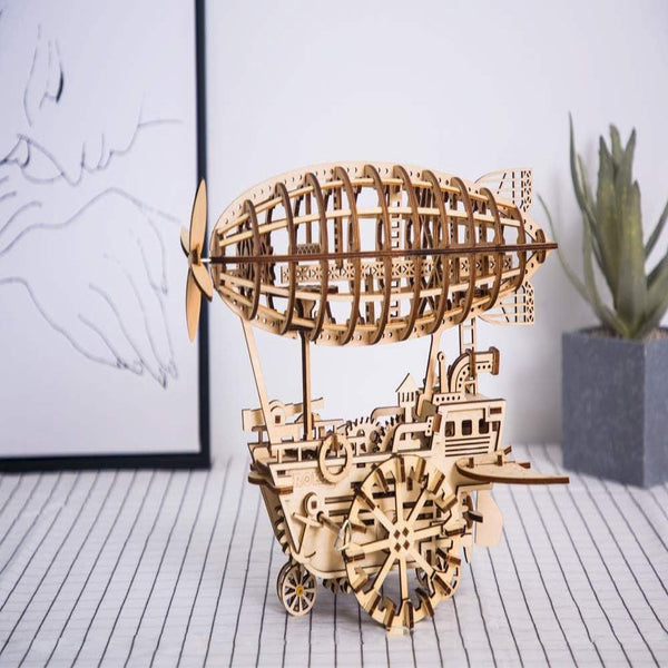 Robotime Rokr 3D Wooden Air Vehicle Jigsaw Puzzle Model Kit Laser Cutting Toys Puzzles