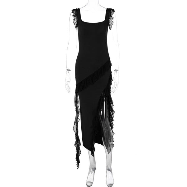 Dresses Female Summer Fashionable Stringy Selvedge Stitching Dress For Women Clothing
