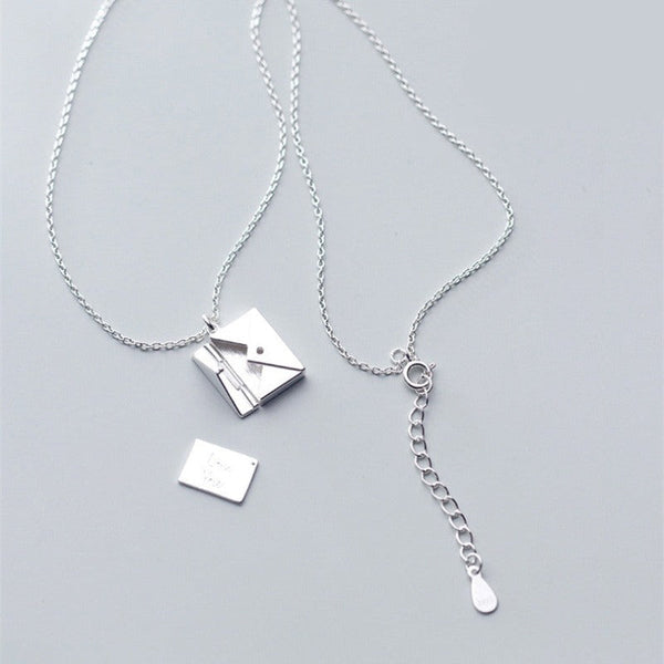 Love Letter Envelope-Shaped Pendant Romantic Necklace Women Jewellery