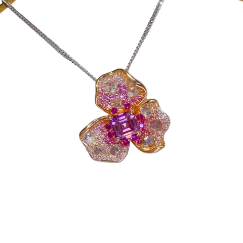 2 Carat Moissanite 925 Sterling Silver Pendant Necklace Necklaces & Pendants