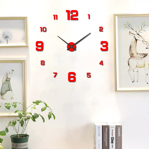 Diy Frameless Creative Wall Clock Decal: A Silent And Stylish Addition For Home Decor Ideal Living Rooms Offices Wall Clocks