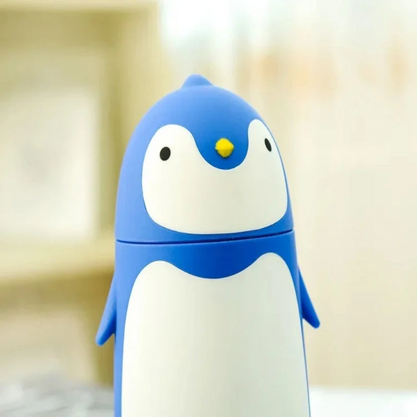 Penguin Stainless Steel Vacuum Thermos Travel Mug Tea Water Bottle Coffee Flask For Kids Children Student 9.5Oz Vacuum Flasks & Mugs