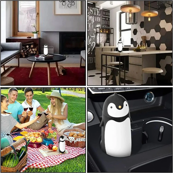 Penguin Stainless Steel Vacuum Thermos Travel Mug Tea Water Bottle Coffee Flask For Kids Children Student 9.5Oz Vacuum Flasks & Mugs