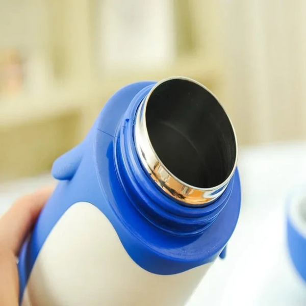 Penguin Stainless Steel Vacuum Thermos Travel Mug Tea Water Bottle Coffee Flask For Kids Children Student 9.5Oz Vacuum Flasks & Mugs