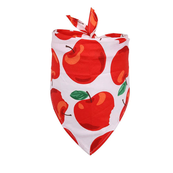Pet Accessories Summer Fruit Style Pure Cotton Drool Towel Triangle Scarf Dog Clothing & Shoes