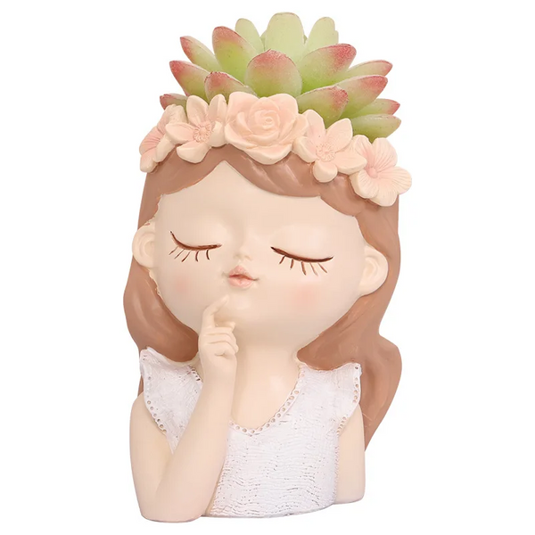 Creative Fairy Flower Pot Resin Desktop Balcony Gardening Micro Landscape Decoration Vase Succulent Pots Green Plants Planters & Vases