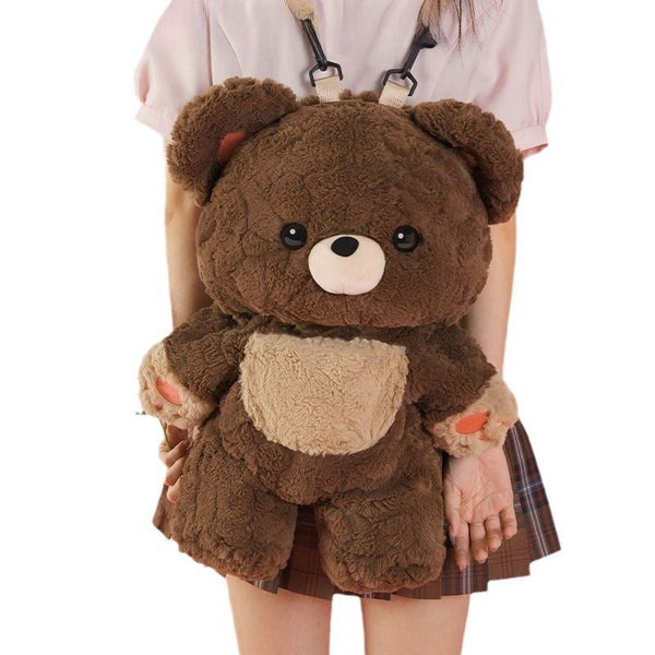 Couples Bag Love Bear Plush Backpack Versatile Schoolbag For Men And Women Backpacks & Bags