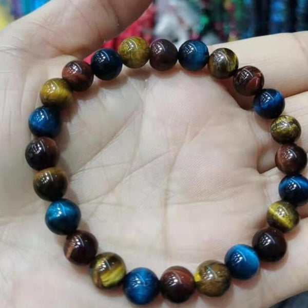 Veile Studios Tiger Eye Natural Crystal Stone Buddha Bead Bracelet Fashion Jewellery Bracelets