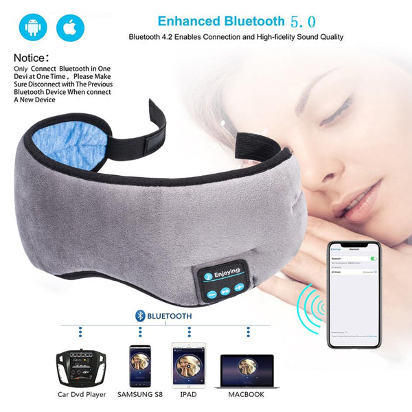 Wireless Bluetooth Earphone Soft Sleep Eye Mask Headband Sleep Masks