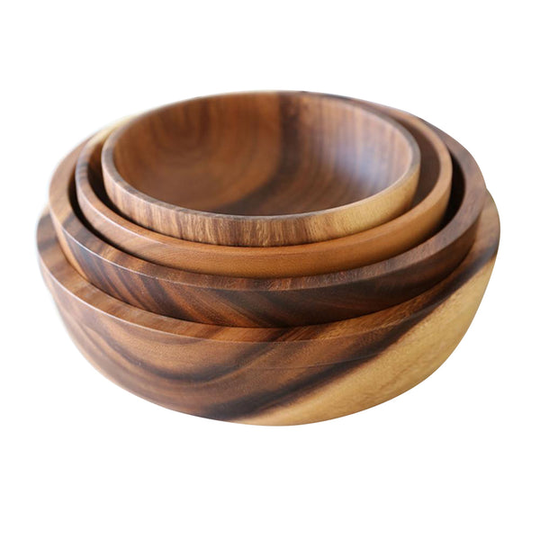 Kitchen Natural Wooden Bowl Household Fruit Salad For Home Restaurant Food Container Utensils Note The Size Hot Bowls