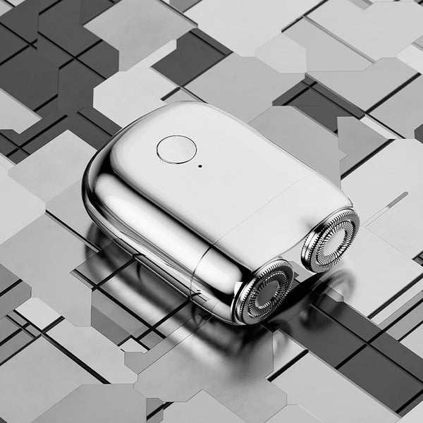 Mini Electric Shaver With Magnetic Suction Dual Blade Heads 2 Speed Usb Charging Portable Men's Men's Shavers