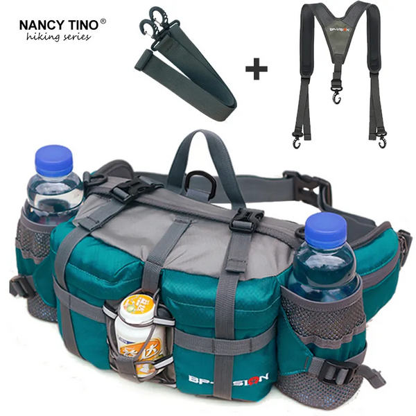 Outdoor Hiking Waist Bag Water Cycl Backpack Sports Mountain Bottle Waterproof Nylon Camping Mochila Accessories Hunting Waist Packs & Bags