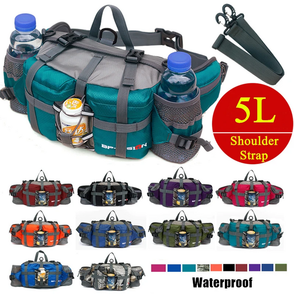 Outdoor Hiking Waist Bag Water Cycl Backpack Sports Mountain Bottle Waterproof Nylon Camping Mochila Accessories Hunting Waist Packs & Bags
