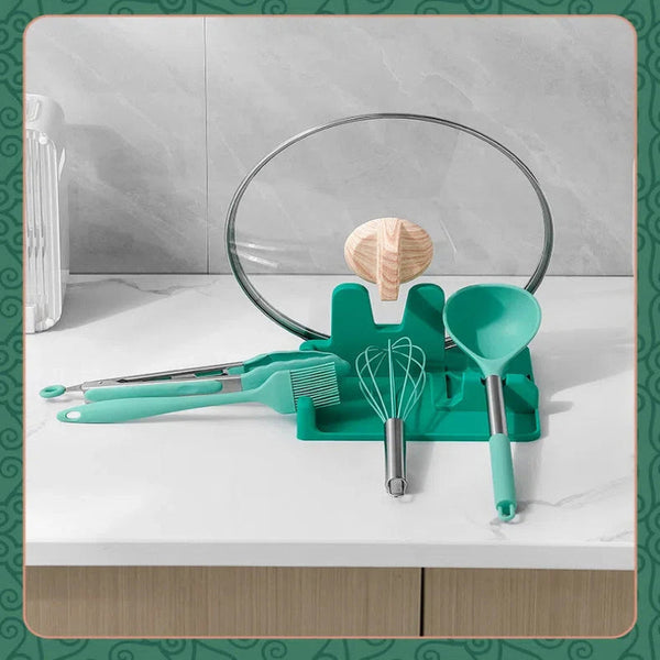 Silicone Pot Lid Rack Kitchen Storage Soup Spoon Pad Seated Spatula Household Other Kitchen Storage