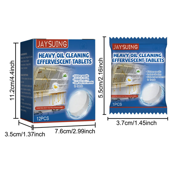 Kitchen Oil Stain Cleaning Tablets Heavy Dirt Effervescent Range Hood Cooktop Cleaning Products