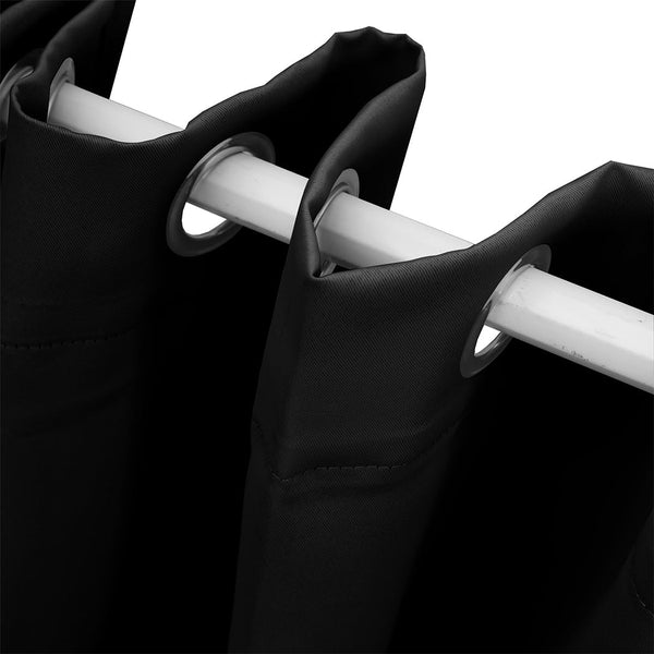 2X Blockout Curtains Panels 3 Layers Black 132 160Cm Curtains & Drapes